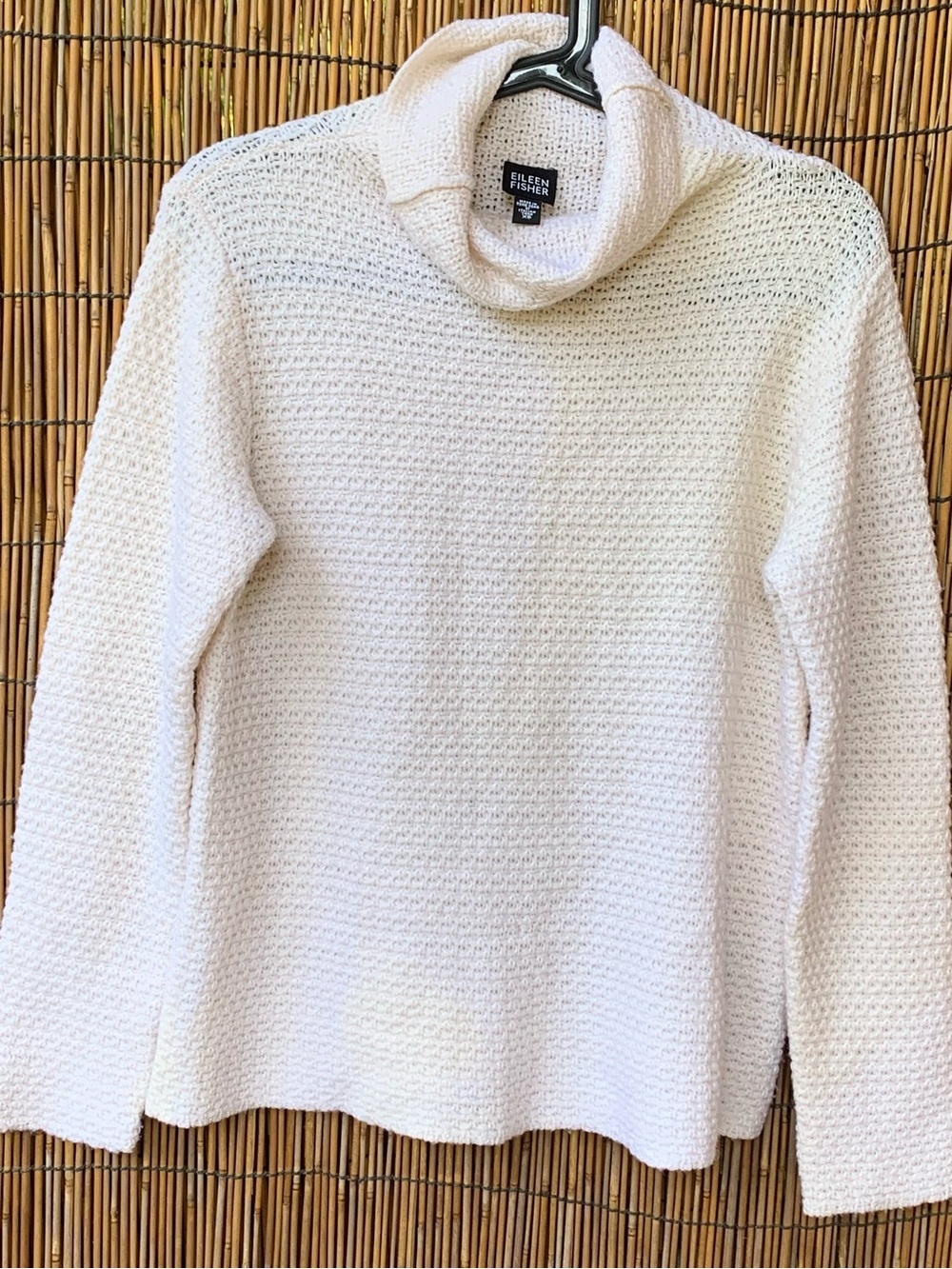 Eileen Fisher Turtleneck Italian Wool Textured Knit Sweater XS